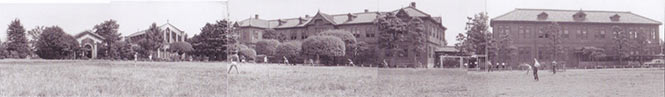 1965年頃の九州学院建物群（S4回卒業、小崎義昭氏撮影）